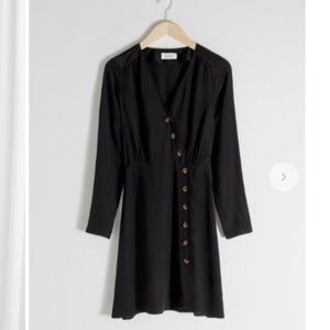 & Other Stories Asymmetrical Button Up Wrap Dress